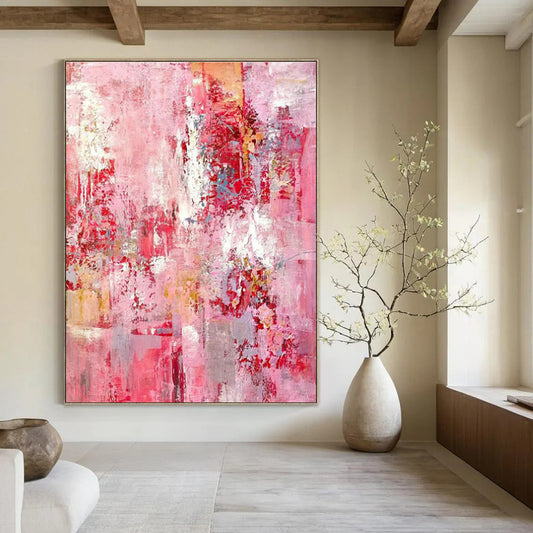 Pink Abstract Art for Bedroom & Entryway DLZ0314