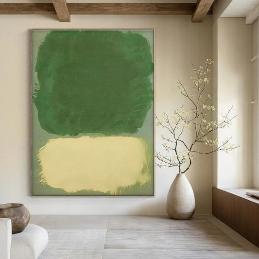 Green - Beige Minimalist Art for Eco - Friendly Home & Modern Office DLZ2343
