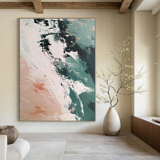 Abstract Green and White Art for Contemporary Art Studio & Creative Home Office STSC1437