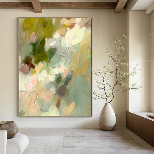 Soft - Colored Floral Abstract Art for Nursery & Petite Café Corner DLZ1359
