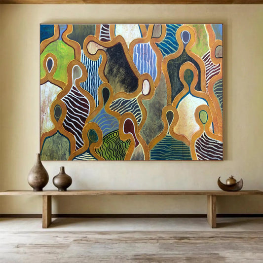 Abstract Figure - Patterned Art for Cultural - Themed Community Centers DLZ3100