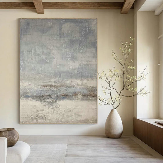 Gray - Toned Abstract Art for Contemporary Home Stairwells DLZ0199