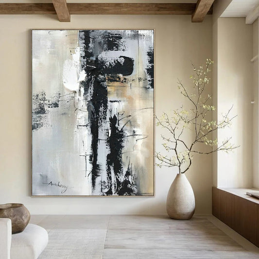 Monochrome Abstract Art for Modern Office & Industrial Gallery DLZ0811