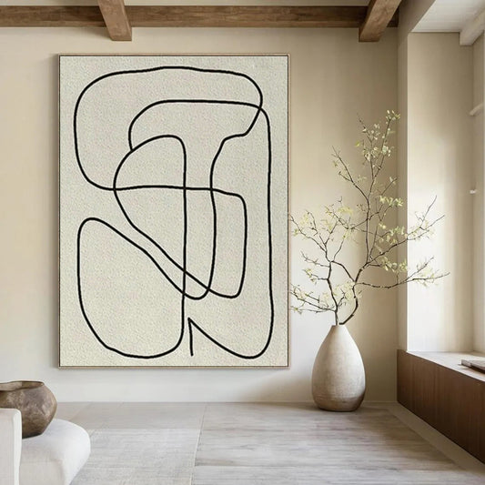 Single - Line Abstract Art for Minimalist Café & Home Bedroom DLZ1143