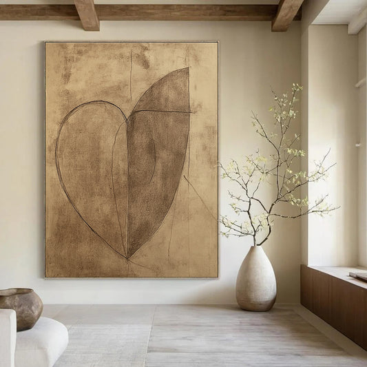 Minimalist Heart Sketch for Romantic Bedroom & Sentimental Art Gallery STSC983