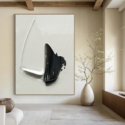 Minimal Black - White Form Art for Contemporary Home & Design Studio DLZ2371