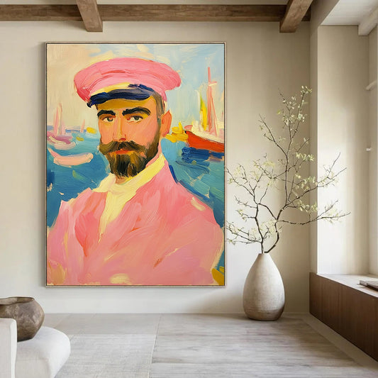 Portrait in Pink for Nautical - Themed Restaurant & Art - Loving Home STSC1161