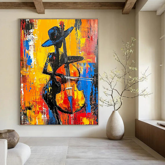 Jazz Musician Silhouette for Music - Themed Bar & Art Gallery STSC1261