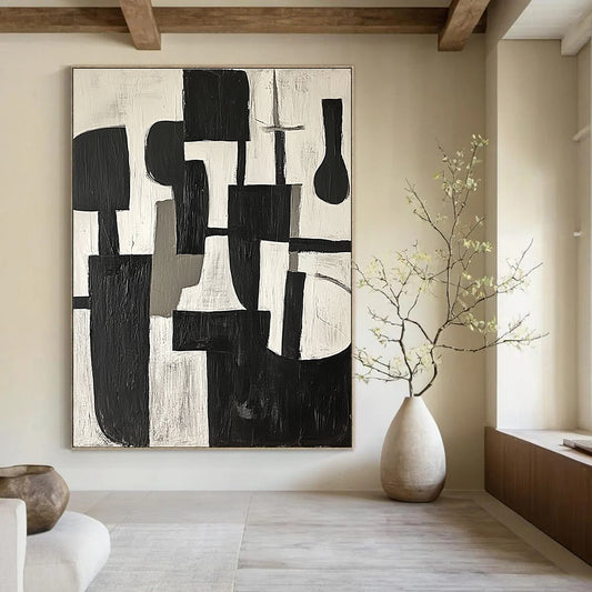 Monochromatic Abstract Art for Gallery & Library STSC675