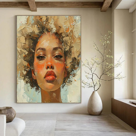 Portrait Oil Painting for Cultural Center & Elegant Home Bedroom DLZ1737