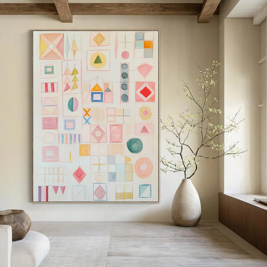 Geometric Pastel Shapes for Modern Minimalist Nursery & Creative Studio STSC1206