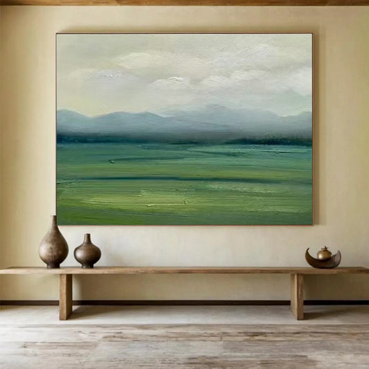 Misty Landscape Oil Painting for Nature - Inspired Bedrooms DLZ2485