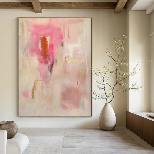 Pink Abstract Art for Blush - Toned Bridal Suite & Creative Salon DLZ0717