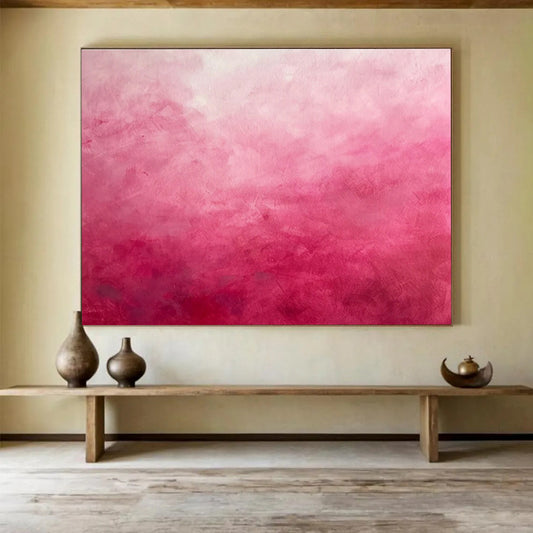 Pink Gradient Abstract Art for Romantic Bedroom Accents DLZ2656