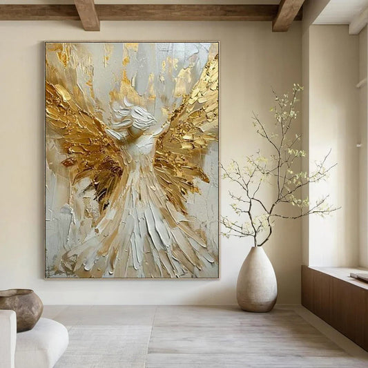 Golden Angel Painting for Bedroom & Living Room DLZ0359