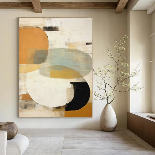 Mid - Century Modern Geometric Art for Office Lounge & Retro Home Den DLZ1632