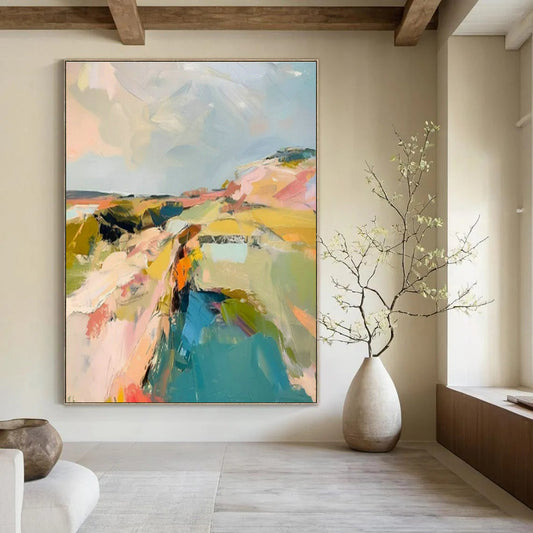 Vibrant Abstract Landscape for Modern Country Cottage & Creative Retreat Center DLZ1581