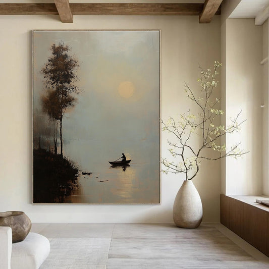 Green - Pink Abstract Forms Art for Modern Art Café & Creative Studio STSC1307