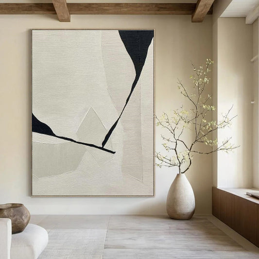 Black - White Geometric Abstract Art for Modern Office Meeting Rooms DLZ0240