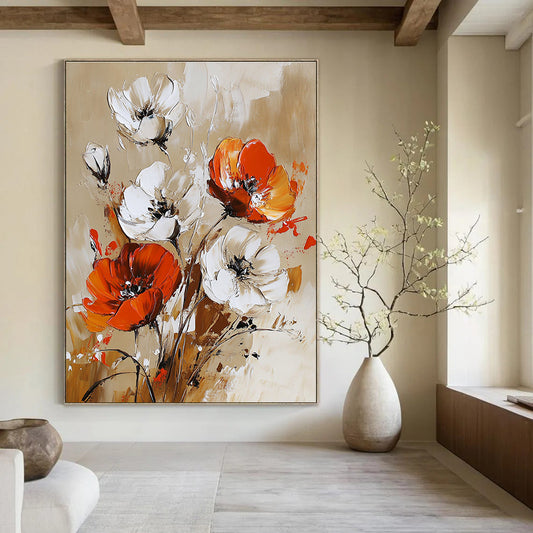 Abstract Floral in Browns for Vintage - Inspired Living Room & Art - Centric Café STSC1127