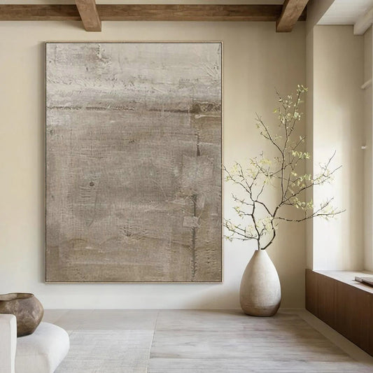 Light Brown Textured Art for Bohemian Living Room & Rustic Art Studio DLZ1877
