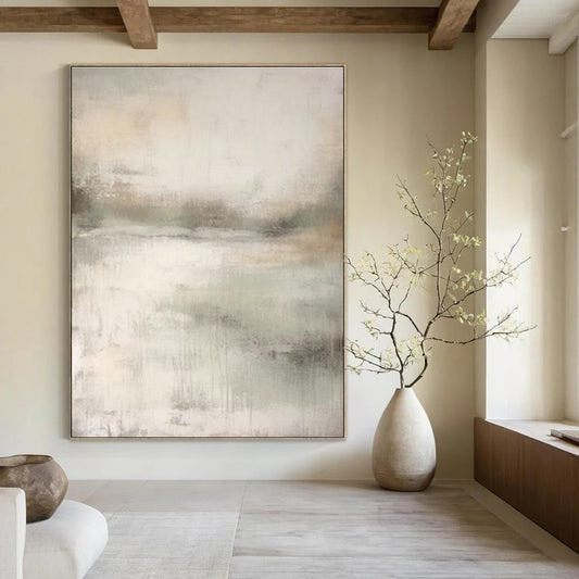 Light - Toned Abstract Art for Beach House & Sunlit Conservatory DLZ2368