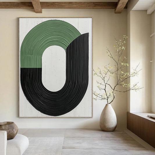 Green and Black Geometric for Modern Office & Minimalist Home STSC1141