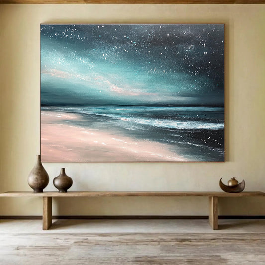 Moonlit Beach Serenity Art for Spa Retreat & Relaxation Room SC398