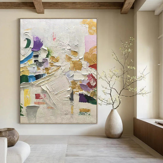 Colorful Thick - Paint Art for Bohemian Café & Creative Studio DLZ1042