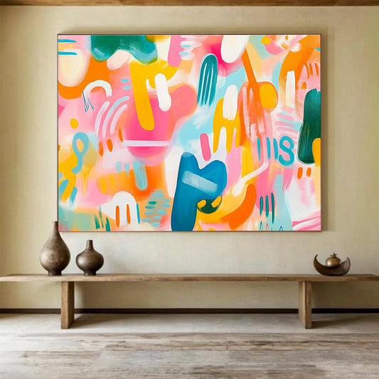 Colorful Playful Abstract Art for Creative Studio & Family Game Room SC483