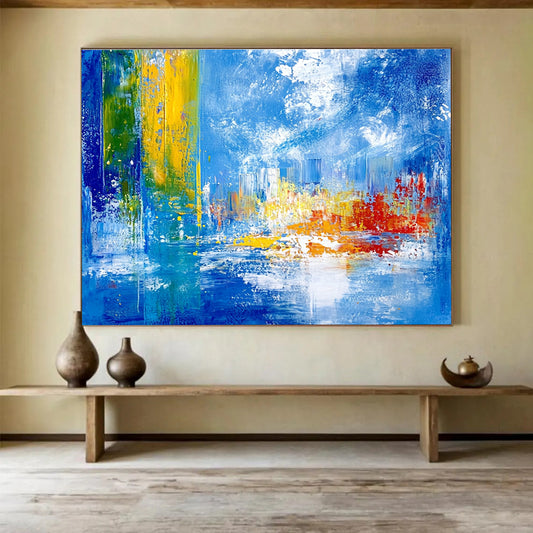 Colorful City Abstract for Downtown Apartment & Art - Loving Workplace SC028