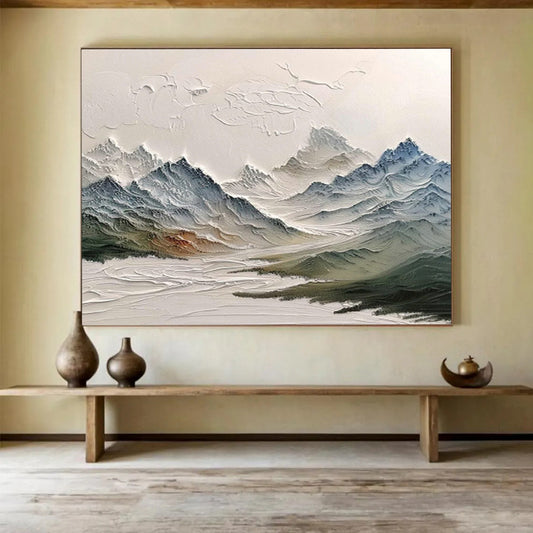 Colorful Mountain Relief Art for Eclectic Home Office DLZ2846