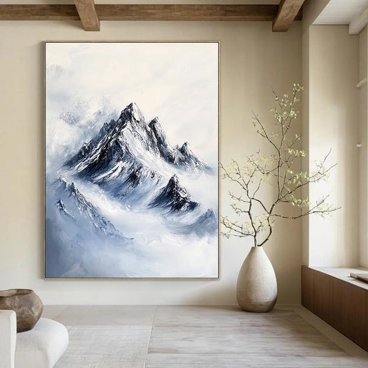 Snowy Mountain Peaks for Ski Lodge & Zen - Inspired Study STSC1168
