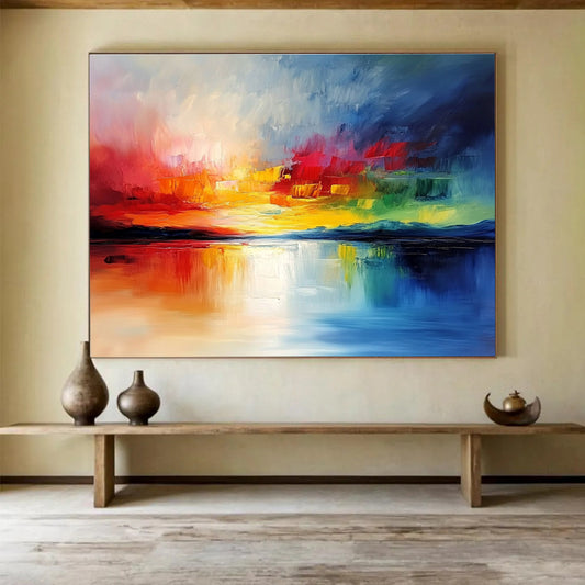 Rainbow Sunset Art for Creative Studio & Colorful Kids’ Room SC076