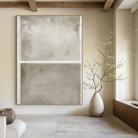 Gray Watercolor Wash Subtle Abstract Art for Minimalist Home Study & Contemporary Art Gallery STSC1454