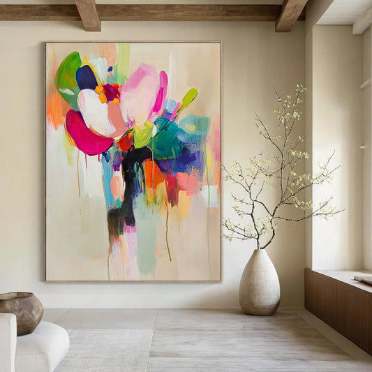 Bold Floral Abstract for Modern Home Office & Art - Loving Bedroom STSC822