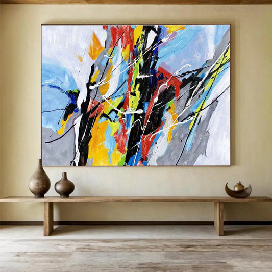 Colorful Line Abstract Art for Art Gallery Entrances DLZ2549