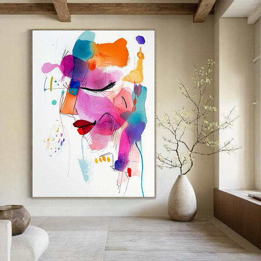 Watercolor Abstract Face for Art Gallery & Stylish Beauty Salon STSC1194
