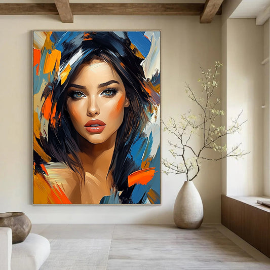Colorful Abstract Portrait for Modern Living Room & Art Gallery STSC1270