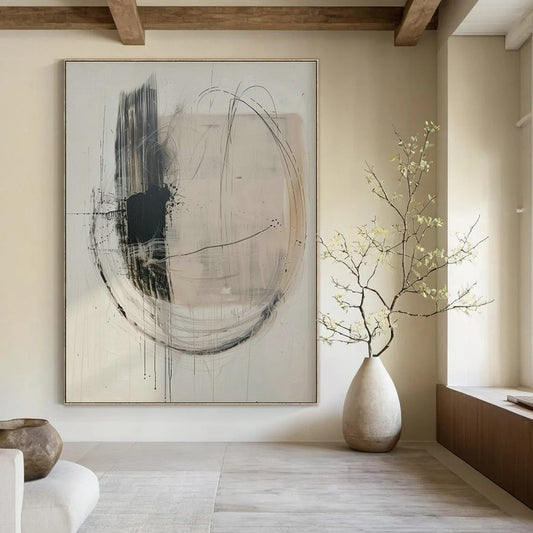 Black - White Line Abstract Art for Living Room & Office DLZ0420