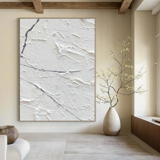 Textured White - Gray Art for Industrial - Chic Café & Minimalist Gallery DLZ2373