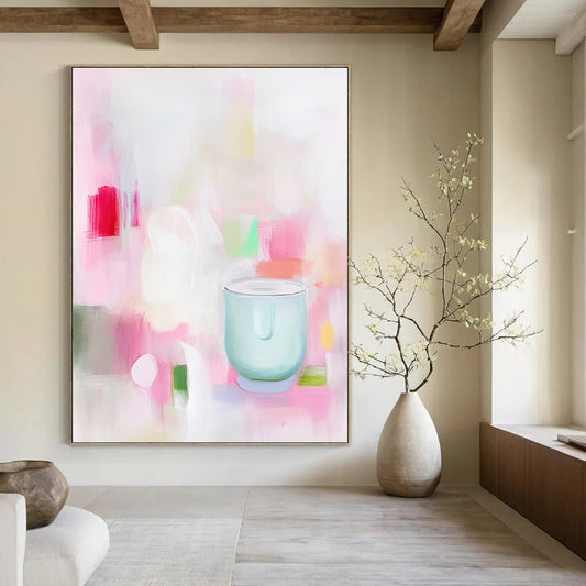 Pastel Abstract with Cup for Cozy Coffee Shop & Light - Filled Bedroom STSC1200
