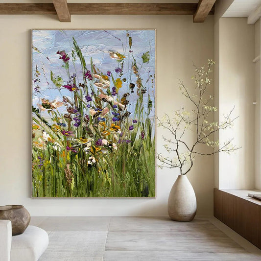 Wildflower Field Art for Cottagecore Kitchen & Garden - Themed Tea Room DLZ0954