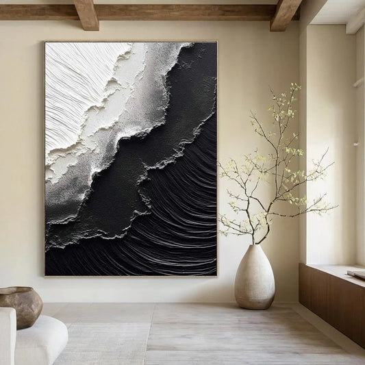 Black and White Texture Art for Monochrome Bedroom & Art - Themed Library DLZ2175