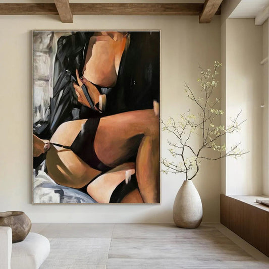 Tremendous Custom - Sized Abstract Art for Bedroom & Dining Room DLZ2334