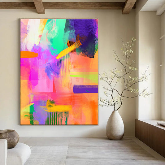 Vibrant Abstract Color Burst for Creative Studio & Modern Café STSC551