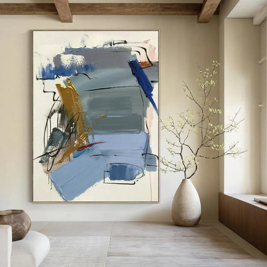 Colorful Abstract Art for Urban Art Café & Trendy Restaurant Dining Room DLZ1686