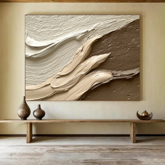 Smooth Textured Waves Art for Coastal Home Decor & Modern Art Exhibition SC449
