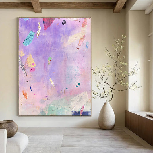 Purple Collage Abstract for Bohemian - Chic Boutique & Art Studio Lounge STSC1207