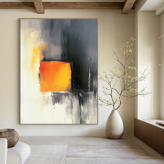 Grey and Orange Abstract for Industrial - Style Loft & Modern Office STSC1208